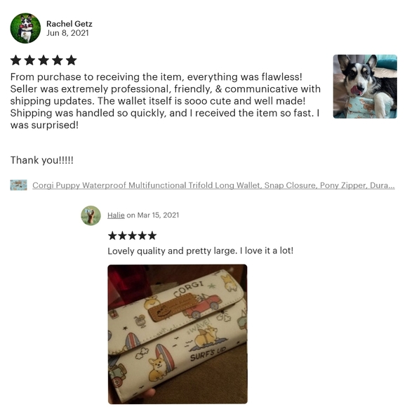 Waterproof Corgi Multifunctional Trifold Wallet - Picture 11 of 15